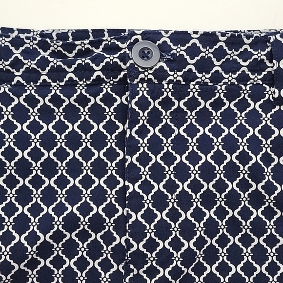 Mario  Serrani Comfort Stretch Skort Navy Blue White Morrocan Pattern Size Large - Picture 4 of 16